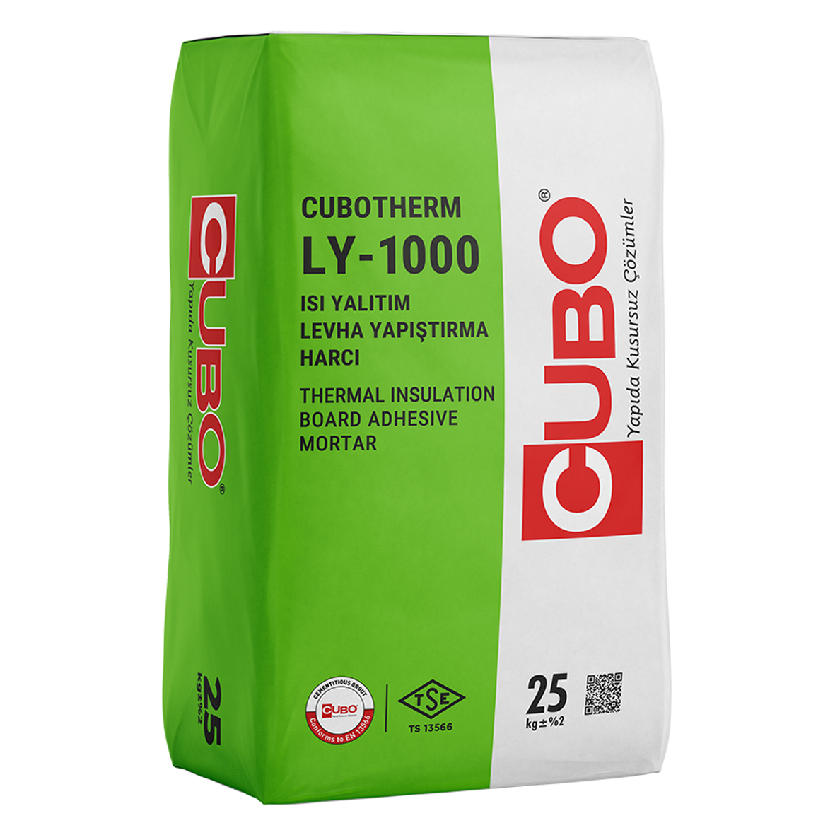 CUBOTHERM LY-1000 ISI YALITIM LEVHA YAPIŞTIRMA HARCI GRİ 25KG